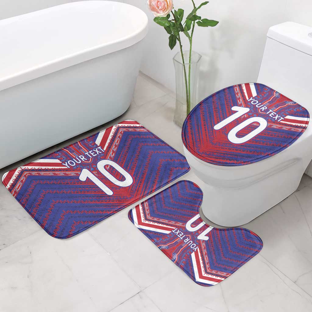 Custom Haiti National Football Bathroom Set Dashiki Sporty Style LT03