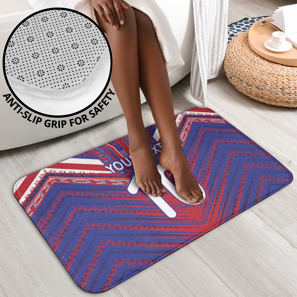 Custom Haiti National Football Bathroom Set Dashiki Sporty Style LT03