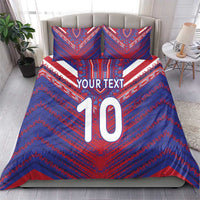 Custom Haiti National Football Bedding Set Dashiki Sporty Style - Wonder Print Shop