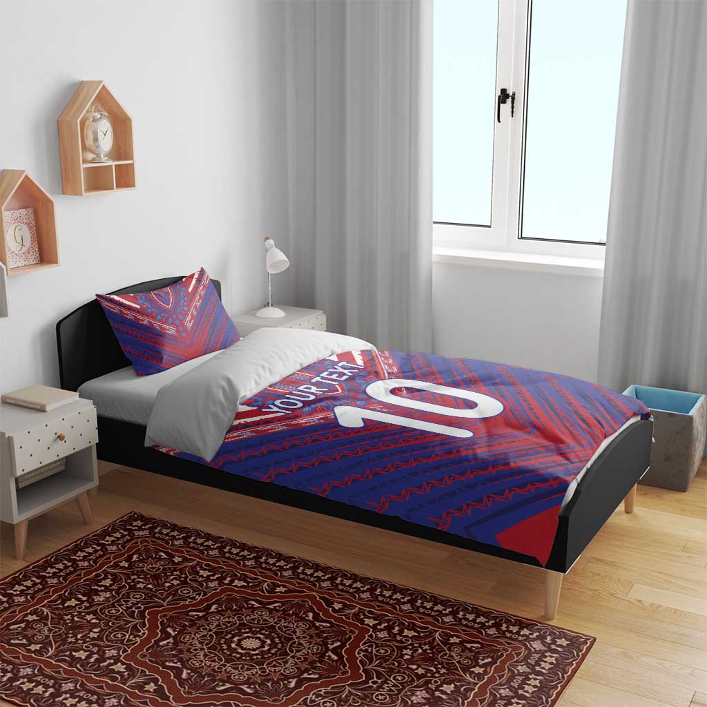 Custom Haiti National Football Bedding Set Dashiki Sporty Style - Wonder Print Shop