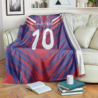 Custom Haiti National Football Blanket Dashiki Sporty Style - Wonder Print Shop