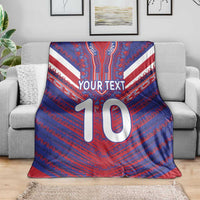 Custom Haiti National Football Blanket Dashiki Sporty Style - Wonder Print Shop
