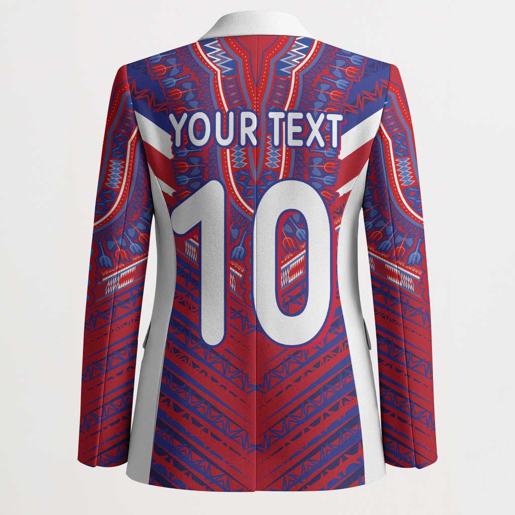 Custom Haiti National Football Blazer Dashiki Sporty Style - Wonder Print Shop