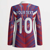 Custom Haiti National Football Blazer Dashiki Sporty Style - Wonder Print Shop