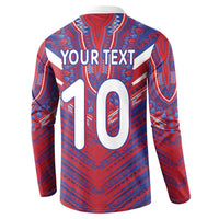 Custom Haiti National Football Button Sweatshirt Dashiki Sporty Style