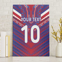 Custom Haiti National Football Canvas Wall Art Dashiki Sporty Style - Wonder Print Shop