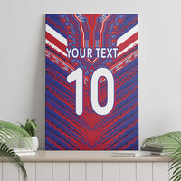 Custom Haiti National Football Canvas Wall Art Dashiki Sporty Style - Wonder Print Shop