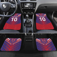 Custom Haiti National Football Car Mats Dashiki Sporty Style - Wonder Print Shop