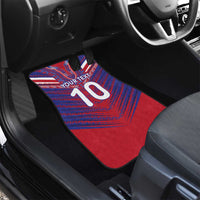 Custom Haiti National Football Car Mats Dashiki Sporty Style - Wonder Print Shop