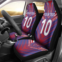Custom Haiti National Football Car Seat Cover Dashiki Sporty Style - Wonder Print Shop