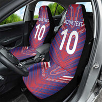 Custom Haiti National Football Car Seat Cover Dashiki Sporty Style - Wonder Print Shop