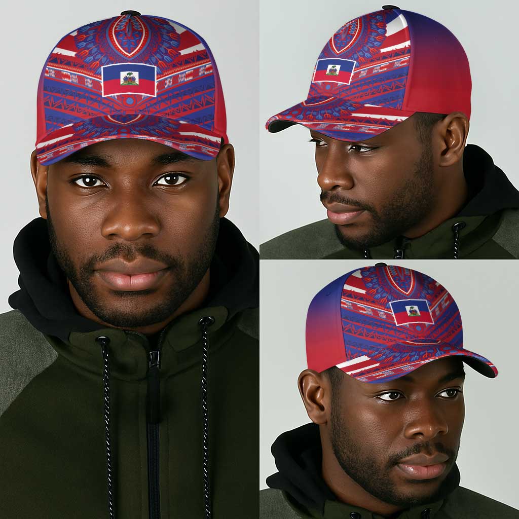 Haiti National Football Classic Cap Dashiki Sporty Style - Wonder Print Shop