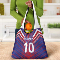 Custom Haiti National Football Grocery Bag Dashiki Sporty Style - Wonder Print Shop