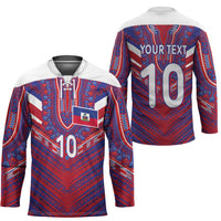 Custom Haiti National Football Hockey Jersey Dashiki Sporty Style - Wonder Print Shop