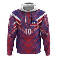 Custom Haiti National Football Hoodie Dashiki Sporty Style - Wonder Print Shop