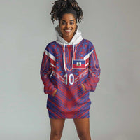 Custom Haiti National Football Hoodie Dress Dashiki Sporty Style - Wonder Print Shop