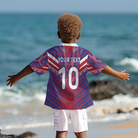 Custom Haiti National Football Kid Hawaiian Shirt Dashiki Sporty Style - Wonder Print Shop