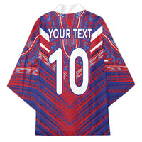 Custom Haiti National Football Kimono Dashiki Sporty Style - Wonder Print Shop
