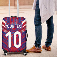Custom Haiti National Football Luggage Cover Dashiki Sporty Style - Wonder Print Shop