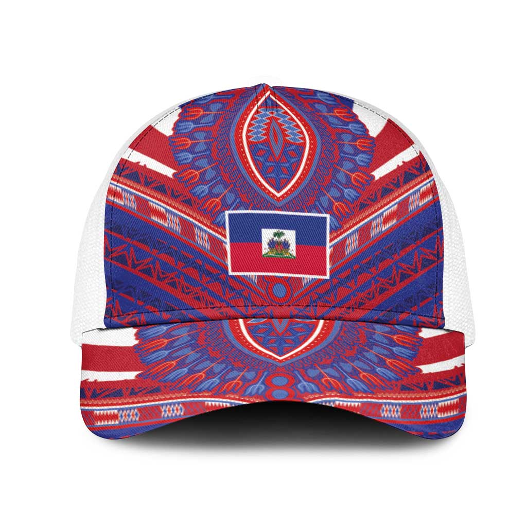 Haiti National Football Mesh Trucker Cap Dashiki Sporty Style - Wonder Print Shop