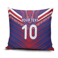 Custom Haiti National Football Pillow Cover Dashiki Sporty Style - Wonder Print Shop