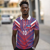 Custom Haiti National Football Polo Shirt Dashiki Sporty Style - Wonder Print Shop
