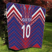 Custom Haiti National Football Quilt Dashiki Sporty Style - Wonder Print Shop
