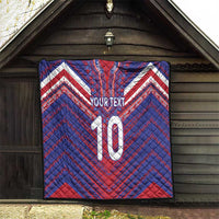 Custom Haiti National Football Quilt Dashiki Sporty Style - Wonder Print Shop