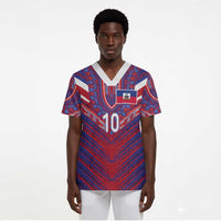 Custom Haiti National Football Scrub Top Dashiki Sporty Style - Wonder Print Shop