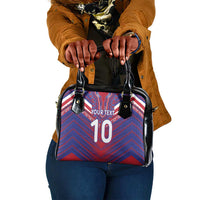 Custom Haiti National Football Shoulder Handbag Dashiki Sporty Style - Wonder Print Shop