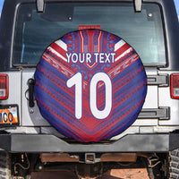 Custom Haiti National Football Spare Tire Cover Dashiki Sporty Style - Wonder Print Shop