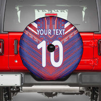 Custom Haiti National Football Spare Tire Cover Dashiki Sporty Style - Wonder Print Shop
