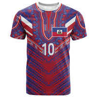 Custom Haiti National Football T shirt Dashiki Sporty Style - Wonder Print Shop