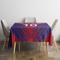 Custom Haiti National Football Tablecloth Dashiki Sporty Style - Wonder Print Shop