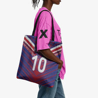 Custom Haiti National Football Tote Bag Dashiki Sporty Style - Wonder Print Shop