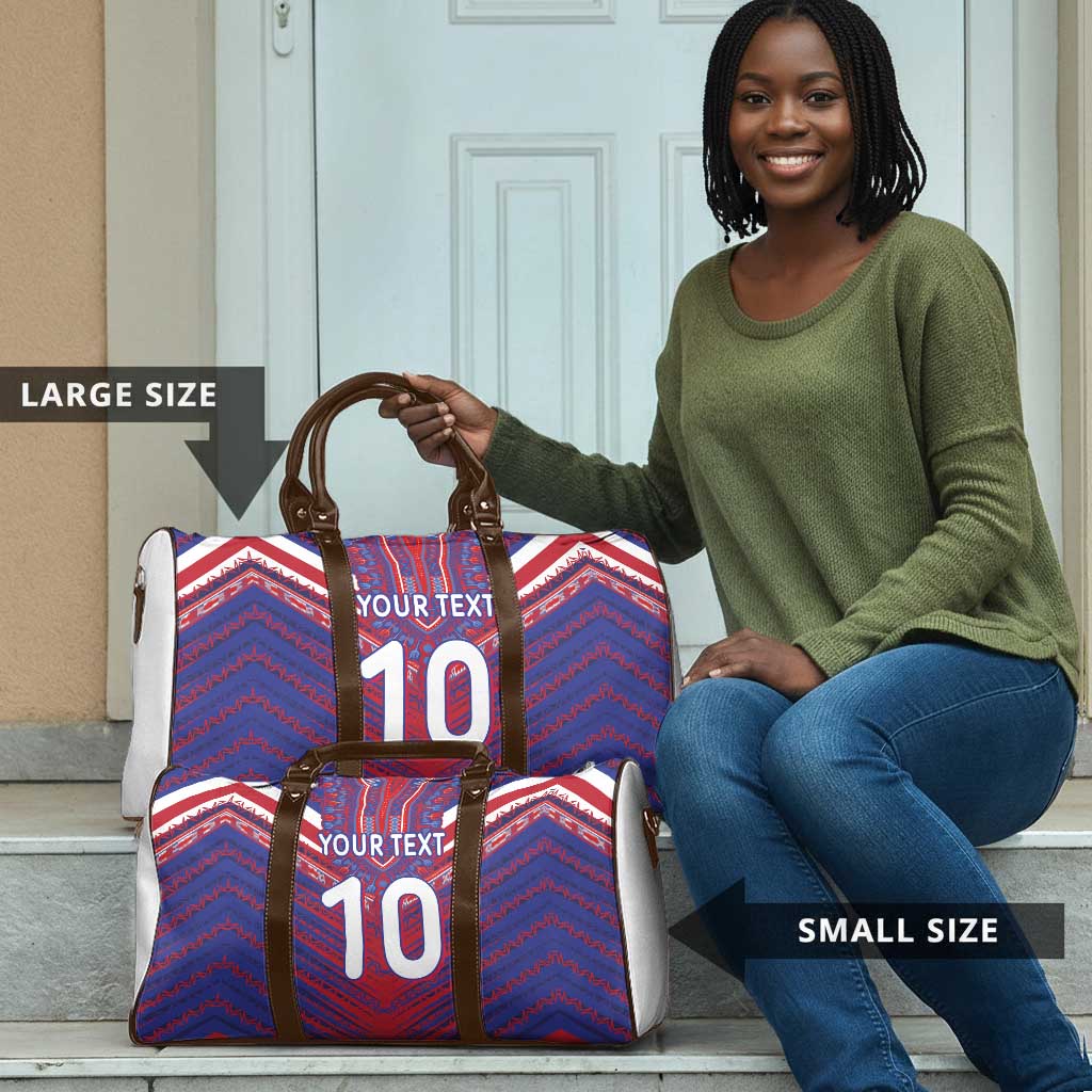 Custom Haiti National Football Travel Bag Dashiki Sporty Style - Wonder Print Shop