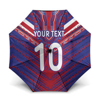 Custom Haiti National Football Umbrella Dashiki Sporty Style - Wonder Print Shop