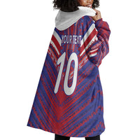 Custom Haiti National Football Wearable Blanket Hoodie Dashiki Sporty Style - Wonder Print Shop