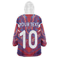 Custom Haiti National Football Wearable Blanket Hoodie Dashiki Sporty Style - Wonder Print Shop