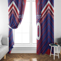 Custom Haiti National Football Window Curtain Dashiki Sporty Style - Wonder Print Shop