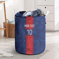 Custom Haiti National Football Laundry Basket Haiti Emblems Motif - Wonder Print Shop