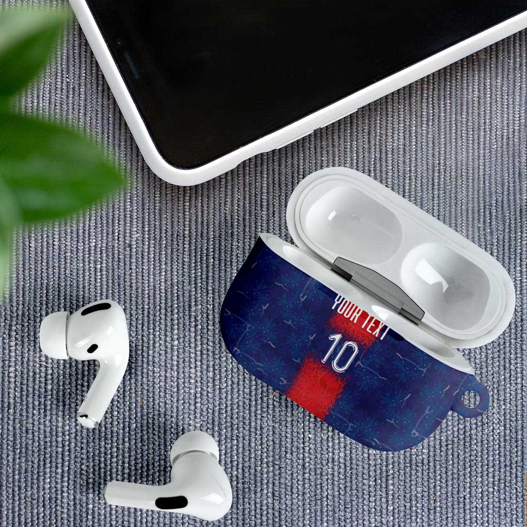 Custom Haiti National Football AirPods Case Haiti Emblems Motif - Wonder Print Shop