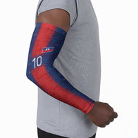 Custom Haiti National Football Arm Sleeves Haiti Emblems Motif - Wonder Print Shop