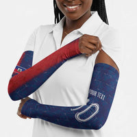 Custom Haiti National Football Arm Sleeves Haiti Emblems Motif - Wonder Print Shop