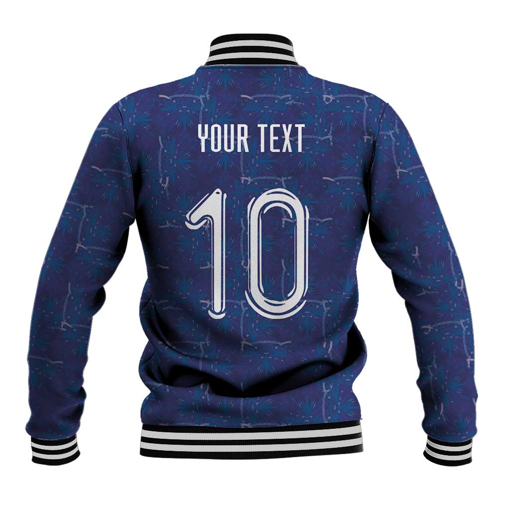 Custom Haiti National Football Baseball Jacket Haiti Emblems Motif - Wonder Print Shop
