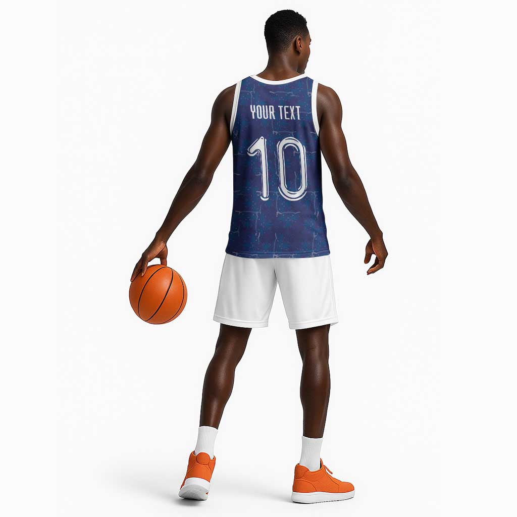 Custom Haiti National Football Basketball Jersey Haiti Emblems Motif - Wonder Print Shop