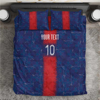 Custom Haiti National Football Bedding Set Haiti Emblems Motif - Wonder Print Shop