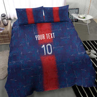 Custom Haiti National Football Bedding Set Haiti Emblems Motif - Wonder Print Shop