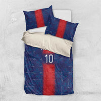Custom Haiti National Football Bedding Set Haiti Emblems Motif - Wonder Print Shop