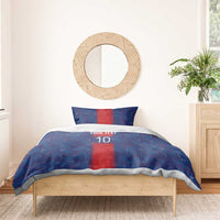 Custom Haiti National Football Bedding Set Haiti Emblems Motif - Wonder Print Shop